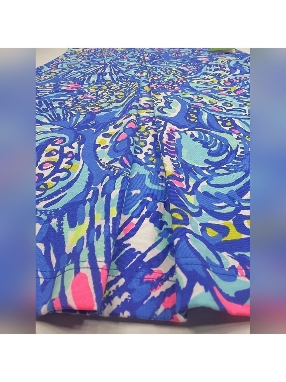 NEW Lilly Pulitzer Amina Dress Brilliant Blue Ceviche Reduced Sleeveless Pima S - Picture 6 of 11